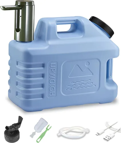 Miniatura 12 de Jarra de agua portátil de 5 galones con bomba de control táctil automático, contenedor de agua verdaderamente sin fugas con grifo, equipo de bomba