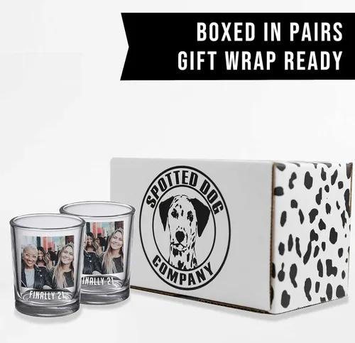 Miniatura 6 de Paquete de 2 vasos de chupito de 2.5 onzas, regalos para papás y madres, imágenes o imágenes personalizadas: aniversarios, regalos de fiesta
