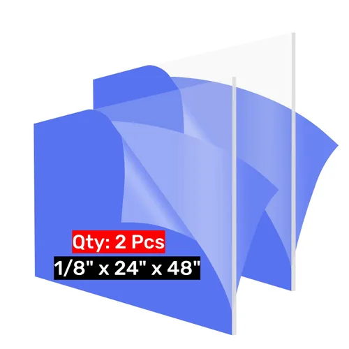 Miniatura 12 de Hoja de acrílico transparente de 1/4, 6mm de grosor, hojas de plexiglás de 18x24 pulgadas para hacer letreros, proyecto de luz LED, tragaluz, vidrio