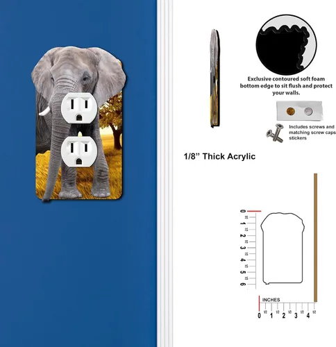 Miniatura 2 de Cubierta eléctrica acrílica decorativa de elefante - Salida única