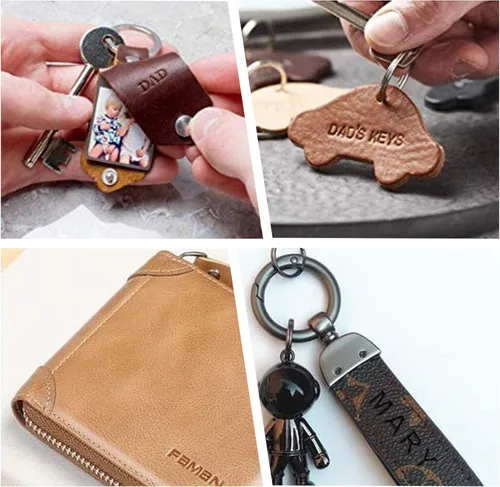 Miniatura 8 de PH PandaHall Juego de 32 sellos de acero inoxidable para artesanía en cuero con temática de insectos, herramienta con 1 mango para cinturón