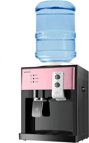 Miniatura 11 de Mini dispensador de enfriador de agua, dispensador de agua de carga superior para botellas de 1 a 5 galones, dispensador de agua fría/caliente de 3