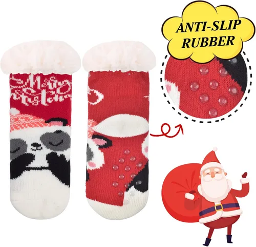 Miniatura 3 de 3 pares de calcetines de invierno con forro de sherpa mullidos, cálidos, suaves, antideslizantes