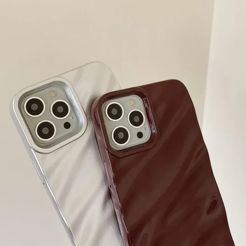 Miniatura 4 de Funda de teléfono con patrón de ondas de agua compatible con iPhone 14 Plus/15 Plus, bonita funda de lujo con forma de onda para mujeres y hombres
