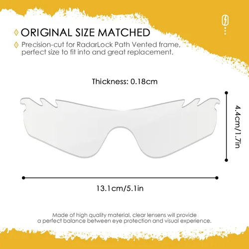 Miniatura 38 de Lentes de repuesto ANSI Z87.1 para gafas de sol Oakley RadarLock Path ventiladas - HI-DEF fotocromático