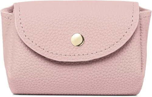 Miniatura 13 de SENDEFN Carteras pequeñas para tarjetas de crédito para mujer, llavero de cuero con bloqueo RFID, bolsillo con cremallera de tres pliegues, monedero