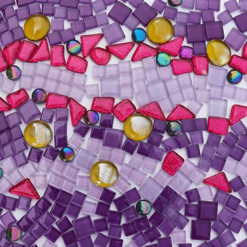 Miniatura 13 de LITMIND 1.1LB Azulejos de Mosaico de Cristal Irregular de Colores Surtidos - Perfectos para Manualidades Artísticas, Proyectos de Creación de Mezcla
