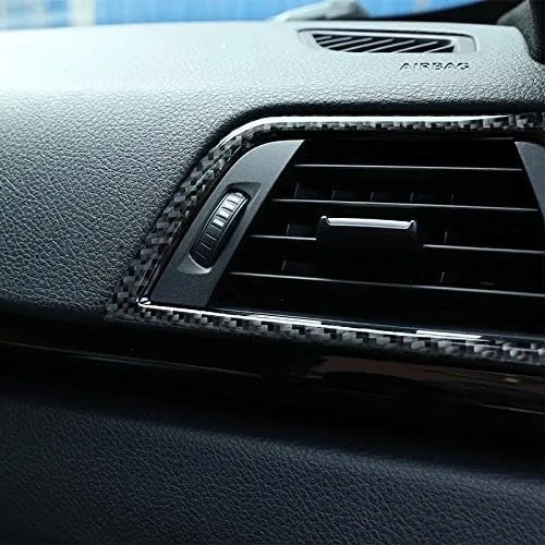 Miniatura 5 de YIWANG Adhesivos de fibra de carbono real para marco de ventilación de aire, 2 unidades, para BMW Serie 3 GT F30 F33 F34 F36 2013-2019 Accesorios