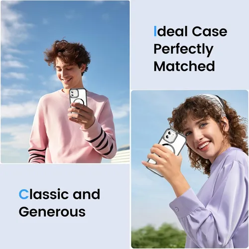 Miniatura 7 de Funda magnética para iPhone 12 y iPhone 12 Pro transparente, [compatible con Magsafe de 12 pies a prueba de golpes] [No amarillenta] Funda delgada