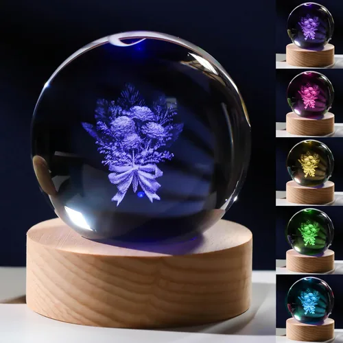 Miniatura 14 de Regalos de ajolote 3D para mujer, bola de cristal de 2.362 in, figuras de ajolote, decoración de animales de cristal, artículos de animales