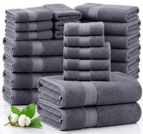 Miniatura 41 de Lane Linen Paquete de 4 toallas de baño 100 % algodón (35 x 66 pulgadas), hilado en anillo, extra grandes, secado rápido, suaves, de poca pelusa