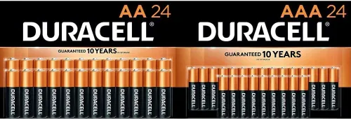 Duracell - CopperTop AA 24 + AAA 24 pilas alcalinas - Batería doble A y triple A de larga duración - 48 unidades
