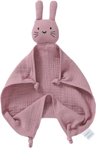 Miniatura 12 de Mantas de conejo de algodón orgánico para bebés, manta de seguridad con forma de conejito para bebés recién nacidos, Lovies para bebés, regalos
