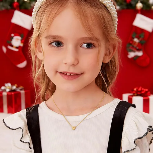 Miniatura 3 de Turandoss Collar con inicial de corazón para mujeres y niñas, delicado chapado en oro de 14 quilates, dije de corazón con letra A-Z, collar