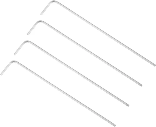 Miniatura 8 de uxcell Llave hexagonal de extremo de bola de 3/16", herramienta de reparación CR-V de brazo largo en forma de L, SAE 4 piezas