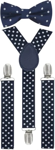 trilece Child Kids Boys Girls Suspenders Bow Tie Set Adjustable Y Back Toddler Baby Infant Suspender Bowtie