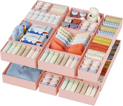 Miniatura 13 de DIMJ Organizador de Cajones para Almacenamiento de Ropa - Paquete de 20 Organizadores de Cómoda para Bebé para Guardería, Contenedores Organizadores