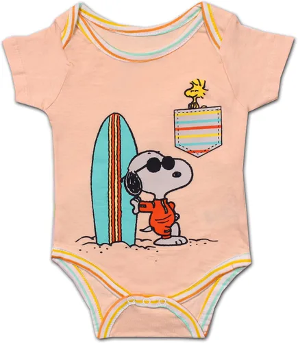 Miniatura 3 de Peanuts Snoopy Boys 3 Pack Bodysuits for Newborn MulticolorOrangeBlue