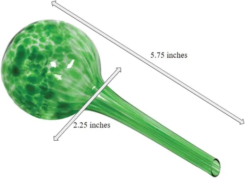 Miniatura 7 de Evelots Globos de riego de plantas (paquete de 3) - Vidrio soplado a mano - Sistema automático de riego de agua - Interior/exterior - Deja tu hogar