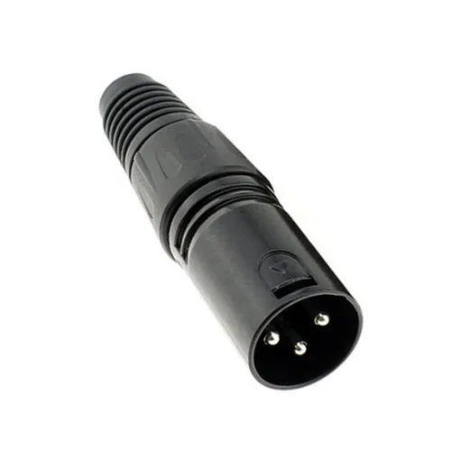 Miniatura 4 de XLR - Conector de micrófono de audio macho/hembra de 3 pines, carcasa negra, 4 pares (XLR macho/hembra)