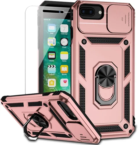 Miniatura 15 de M MAIKEZI Funda para iPhone 8 Plus, para iPhone 7 Plus, con cubierta para lente de cámara, protector de pantalla HD, protección contra caídas