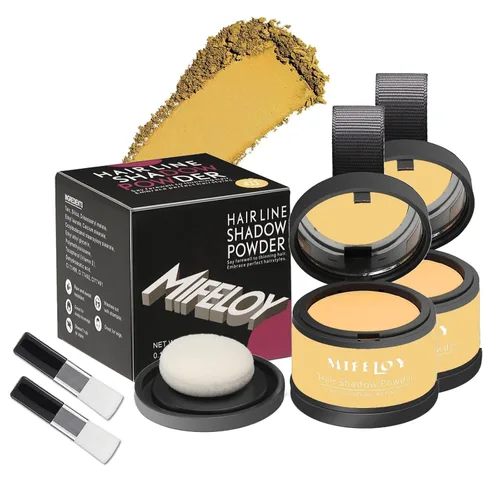 Miniatura 15 de Paquete de 2 polvos de sombra de retoque de raíz, cobertura de cabello gris, polvo de cobertura de raíces de color para mujeres para adelgazar