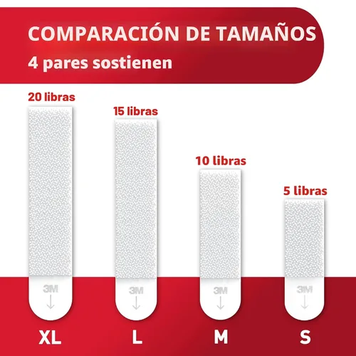 Miniatura 5 de Command - Tiras medianas y grandes para colgar cuadros sin daños en la pared y sin herramientas, colgadores para espacios de vida, 12 pares medianos