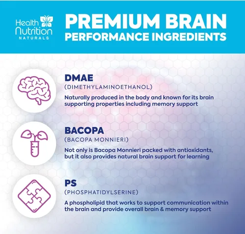 Miniatura 7 de Suplemento de memoria cerebral, nootrópicos de fuerza 3 veces para concentración, claridad y apoyo de enfoque, salud cerebral, vitaminas cognitivas