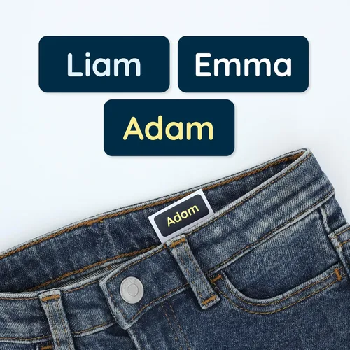 Miniatura 22 de TeddyLabels - Etiquetas de ropa para hogar de ancianos (120) – Etiquetas adhesivas con nombre para ropa y artículos personales. Etiquetas Azul