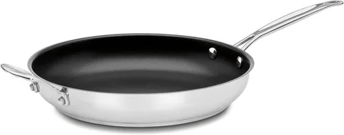Clásica sartén abierta inoxidable antiadherente para chef Cuisinart, Acero inoxidable