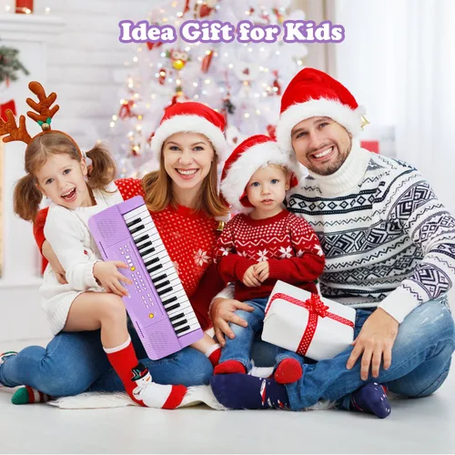 Miniatura 5 de Juguete de Piano para Niños Teclado de Piano Juguete para Niñas y Niños de 3 4 5 6 7 8 Años Principiantes Teclados Eléctricos con Micrófono Juguetes