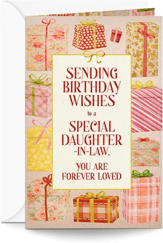Miniatura 9 de Prime Greetings Tarjeta de feliz cumpleaños para nuera, hecha en Estados Unidos, ecológica, tarjeta gruesa con sobre de primera calidad de 5 x 7.75