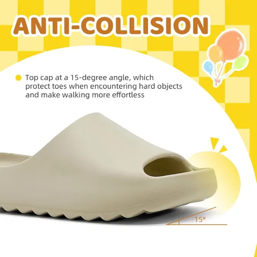 Miniatura 35 de Sandalias acolchadas para mujeres, hombres y niños, cómodas, antideslizantes, suaves, impermeables, para baño, ducha, sandalias acolchadas de suela