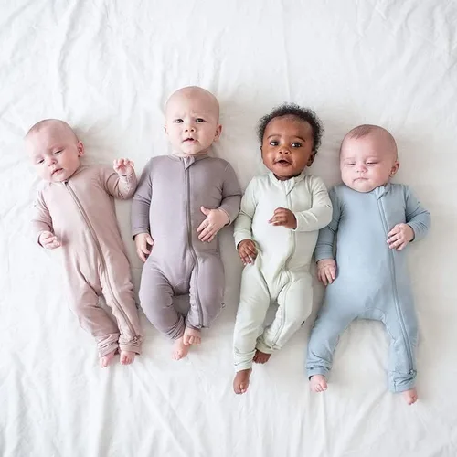 Miniatura 3 de Baby Unisex Soft Footies Zipper Closure Footless Pajama Sleepers Pjs N' Plays One-Piece Romper 0-24M