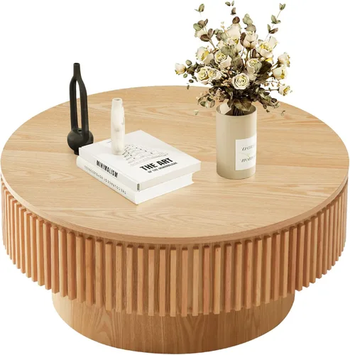 Miniatura 10 de LKTART Mesa de Centro con Tapa Elevable para Sala de Estar, Mesa de Centro Acanalada de Acento con Almacenamiento, Mesa de Té Central Rectangular