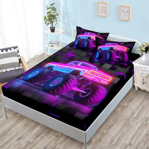 Miniatura 27 de HOSIMA Juego de ropa de cama, sábanas de microfibra de bolsillo profundo tamaño Queen de 61"×81" con 2 fundas de almohada, ropa de cama