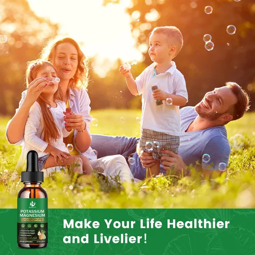 Miniatura 7 de Paquete de 2 suplementos de potasio y magnesio para la salud inmunológica y apoyo muscular, alta absorción, complejo triple de magnesio