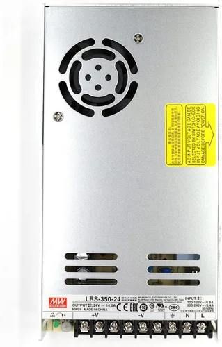 Mean Well LRS-350-24 Fuente de alimentación conmutada AC/DC 350.4W 24V 14.6 Amp Salida única (Serie LRS 350W 24V SMPS)