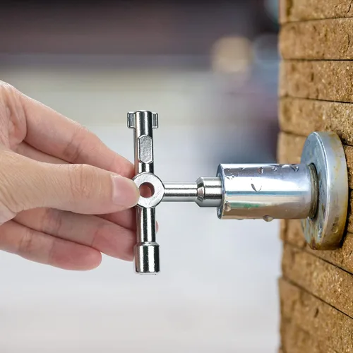 Miniatura 6 de Duratech - Llave de utilidad de 4 vías, llave de agua multifuncional, paquete de 1, para válvula, grifo y espigas