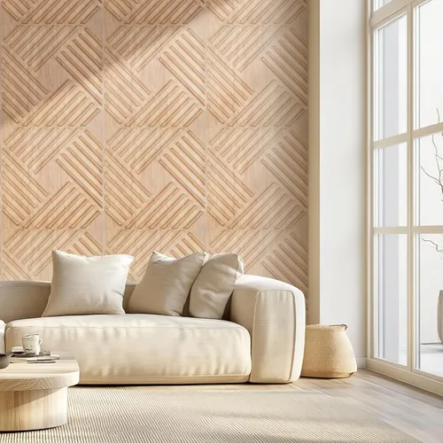 Miniatura 8 de VEVOR Paneles de pared 3D, paquete de 12 unidades de 19.7 x 19.7 pulgadas de PVC, azulejos de sal minimalistas de arte moderno, panel de acento