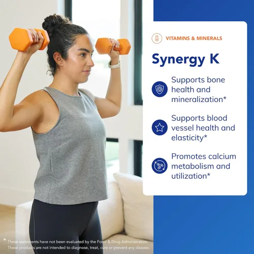 Miniatura 3 de Pure Encapsulations Synergy K - con vitamina K1, K2 y D3 - Apoya los huesos, los vasos sanguíneos, la elasticidad vascular y la utilización