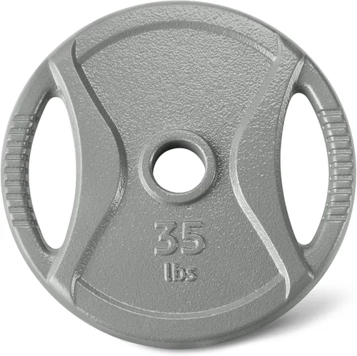 Miniatura 6 de Amazon Basics 2-Inch Olympic Grip Weight Plates, Cast Iron, for Powerlifting, CrossFit & Strength Training