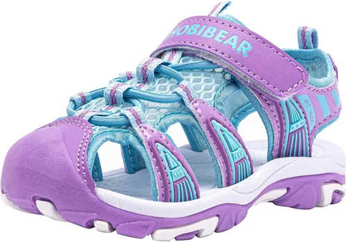 BODATU - Sandalias de verano para niños y niñas, para exteriores, playa y deportes, con puntera cerrada (para bebé, niñas y niños pequeños y grandes)