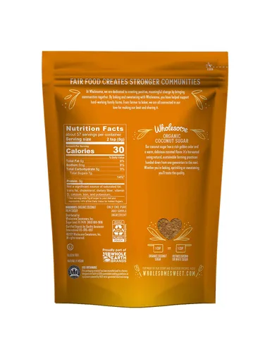 Miniatura 2 de Wholesome Sweeteners Azúcar de coco orgánico de 16 onzas, sin OMG, sin gluten y edulcorante vegano, para hornear, salsas y batidos, paquete de 3