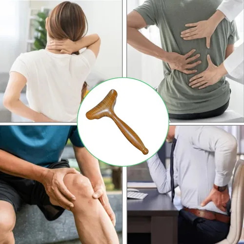 Miniatura 5 de Masajeador de drenaje linfático, herramientas de masaje de madera, paleta de Gua Sha para el cuerpo. Herramienta de drenaje linfático de madera