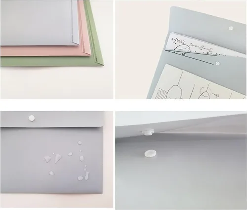 Miniatura 3 de Carpeta de archivos coloridos para documentos, sobres para archivos, organizadores para la escuela, el hogar (color rosado)