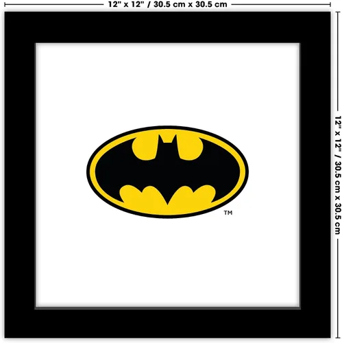Miniatura 6 de Trends International Gallery Pops DC Comics Batman - Póster de pared con símbolo de Batman, 12 x 12 pulgadas, versión enmarcada en negro