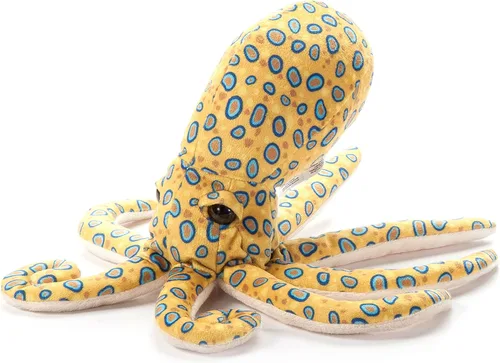 The Petting Zoo Peluche de pulpo de anillo azul, regalos para niños, animales marinos salvajes Onez, juguete de peluche de pulpo Zoologee de 8