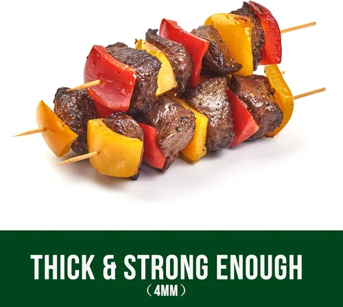 Miniatura 2 de Garsum Brochetas de bambú natural para barbacoa, pinchos de madera para frutas variadas, kebabs, parrilla, recursos naturales altamente renovables