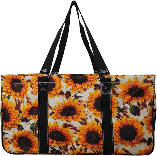 Miniatura 278 de NGIL Bolsa de comestibles reutilizable extra grande plegable de gran tamaño para comestibles, almacenamiento, picnic, playa, Bronco-negro occidental